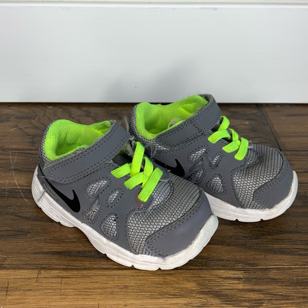Gray Boys Nike Revolution 2 Shoes